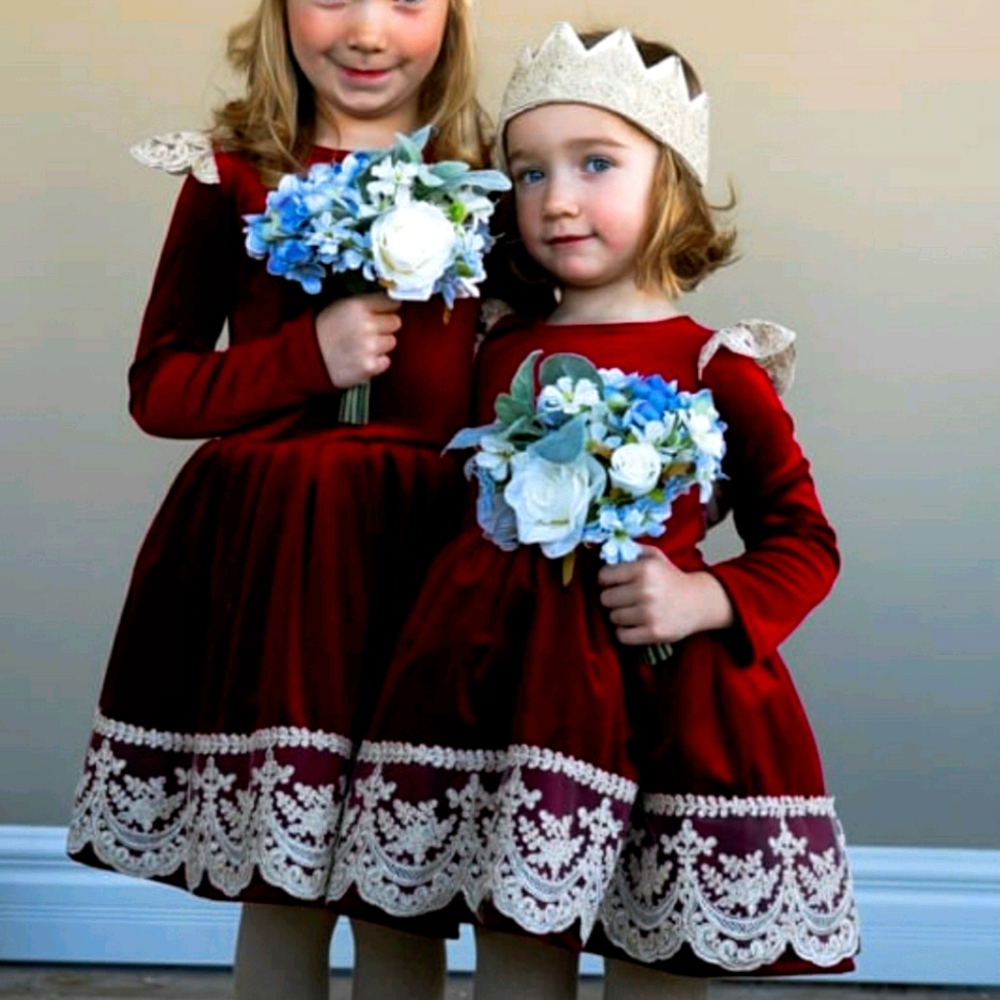 Wedding or Special Occasion Velvet & Lace Dresses
